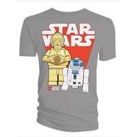 Lego Star Wars R2D2 / C3PO T-Shirt - X Large