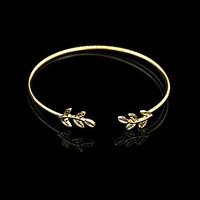 Leaf Gold/Silver Cuff Bangle Bracelet Jewelry Set (67cm) Christmas Gifts