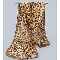 Leopard Sunscreen Silk Chiffon Female Mmother Thin Long Scarf Shawls