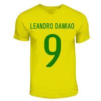 leandro damaio brazil hero t shirt yellow