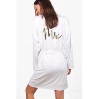 leah mrs bridal robe white