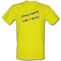 lenny white carl black homer hand male t shirt