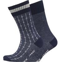 levis mens aztek two pack socks indigo