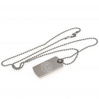 Leicester City F.C. Engraved Crest Dog Tag &amp;amp; Chain