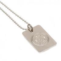 Leicester City F.C. Silver Plated Dog Tag &amp;amp; Chain