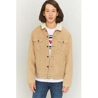 levis chino corduroy sherpa trucker jacket neutral