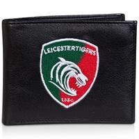 leicester tigers embroidered crest wallet black black