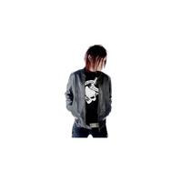 Leather Bomber Jacket - Size: L