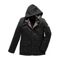 le breve 007 brown hooded jacket