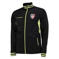 Leicester Tigers Zip Thru Jacket - Black/Fluro Green, Black