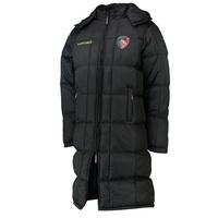 Leicester Tigers Padded Training Jacket - Black/Fluro Green, Black