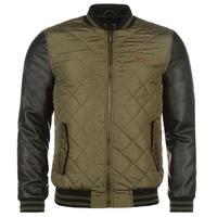 Lee Cooper Quilted PU Jacket Mens