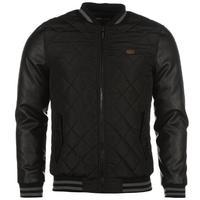 Lee Cooper Quilted PU Jacket Mens