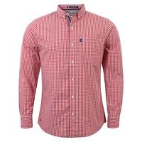 le shark hampstead cotton shirt in spiced coral