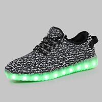 LED Light Up Shoes, Women\'s Shoes Tulle Flat Heel Comfort Fashion Sneakers Athletic / Dress / Casual Black / Green / Red / Gray