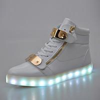 LED Light Up Shoes, Running Shoes Men\'s Shoes Outdoor / Casual PVC / Glitter Fashion Sneakers Black / White