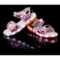 LED Light Up Shoes, Girl\'s Sandals Summer Sandals PU Casual Flat Heel Black / Pink / Silver / Gold Others