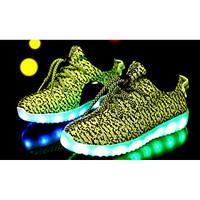 LED Light Up Shoes, Boy\'s Girl\'s Sneakers Spring Summer Fall Comfort Mary Jane Tulle Casual Lace-up Others Black Blue Green Pink Red Gray