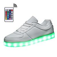 LED Light Up Shoes Unisex Running Shoes Remote Control LED Sneakers Light Up Shoes Synthetic Casual LED Lace-up Black White