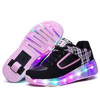 LED Light Up Shoes, Kid Boy Girl\'s wheely\'s Roller Skate Shoes / Ultra-light One Wheel Skating Shoes / Athletic / Casual Shoes Black Pink
