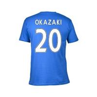 leicester city 2016 premier league champions t shirt okazaki 20 blue