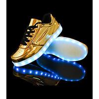 LED Light Up Shoes, Running Shoes 2017 New Arrival Men\'s Shoes USB Charging Outdoor / Casual PVC / Glitter Fashion Sneakers Silver / Gold