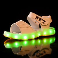 LED Light Up Shoes, Boy\'s Sandals Summer Sandals PU Casual Flat Heel Black / Blue / Brown / White Others