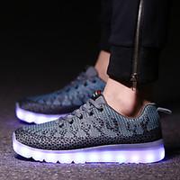LED Light Up Shoes, Running Shoes Men\'s Athletic / Casual Tulle Fashion Sneakers / Athletic Shoes Blue / Green / Orange