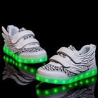 LED Light Up Shoes, Boy\'s Sneakers Spring / Fall Comfort PU Athletic / Casual Flat Heel Black / Green / Red / White Walking