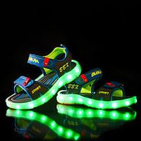 LED Light Up Shoes, Boy\'s Sandals Summer Sandals PU Casual Flat Heel Blue / Gray Others