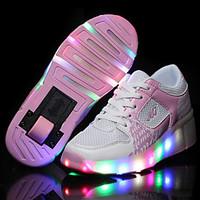 LED Light Up Shoes, Kid Boy Girl Wheely\'s Roller Shoes / light Single Wheel Skating Shoes / Athletic / Casual Shoes Black Blue Pink