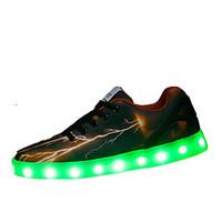 LED Light Up Shoes, Running Shoes Unisex Sneakers Spring / Summer Comfort Tulle Casual Flat Heel Black / Walking