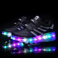 LED Light Up Shoes, Kids Boy\'s Sneakers Spring / Summer / Fall / Winter Comfort Synthetic Athletic / Casual Flat Heel Black / Pink