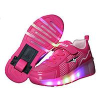 LED Light Up Shoes, Girl\'s Sneakers Spring / Summer / Fall / Winter Slide / Comfort Leather Outdoor / Athletic / Hook Loop / Lace-up