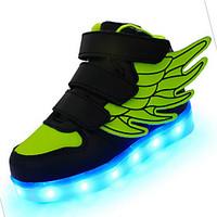 LED Light Up Shoes, Boy\'s Sneakers Spring / Summer / Fall / Winter Comfort Leather Outdoor / Athletic / Casual Low Heel/ Lace-upBlack / Blue / Pink /