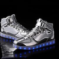 LED Light Up Shoes , Unisex Sneakers Spring / Fall / Winter Fashion Boots Synthetic Outdoor Casual Flat Heel Silver / Gold