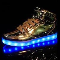 LED Light Up Shoes, Running Shoes Men\'s Shoes Sneakers Comfort / Flats Party / Athletic / Casual Flat Heel Sequin / Gold / Silver