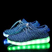 LED Light Up Shoes, Boys\' and Girls\' Casual Tulle Fashion Sneakers Black / Blue / Green / Pink