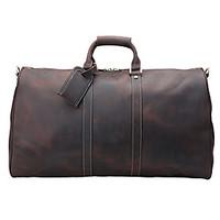 Leather travel bag business trip Europe and America fashion large capacity leisure leather travel bag