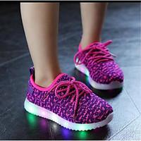 LED Light Up Shoes, Unisex Sneakers Spring / Fall Comfort PU Casual Flat Heel /Black / Blue / Red Sneaker