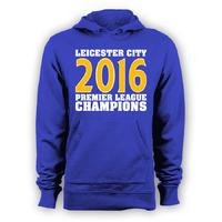 Leicester City 2016 Premier League Champions Hoody (Blue) - Kids