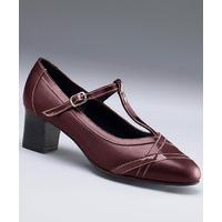 Leather T-Bar Court Shoe