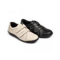Leather Easy-Step up Shoes - Taupe 9