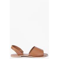 lexi 2 part peeptoe leather sandal tan