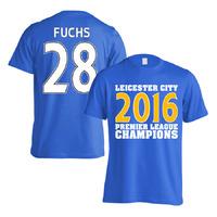 leicester city 2016 premier league champions t shirt fuchs 28 blue