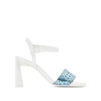 Leather Sandals with Perforated Strap