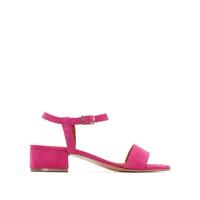 leather sandals with medium heel