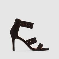 Leather Sandals with Openwork Straps