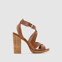 Leather Sandals with Buckled Strap