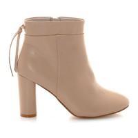Leather Boots with Back Zip